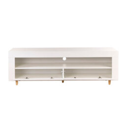 "MMT Funiture Designs White Tv Stand Cabinet 140Cm On Legs For 55"" - 65"" Tv's, Tv Unit With Lights" - thumbnail 5