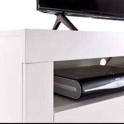 "MMT Funiture Designs White Tv Stand Cabinet 140Cm On Legs For 55"" - 65"" Tv's, Tv Unit With Lights" - thumbnail 7