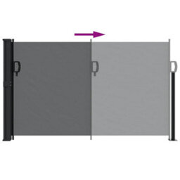 Walplus Retractable Side Awning Garden Sun Shade Canopy Gazebo For Back Door, Porch, Patio Black 117X300 Cm - thumbnail 5