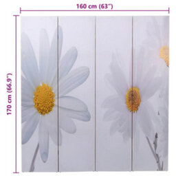 Vidaxl Folding Room Divider 160X170 Cm Flower Room Dividers - thumbnail 7