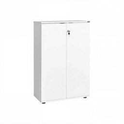 Fwstyle 2 Door Lockable Office Storage Cabinet White - thumbnail 2