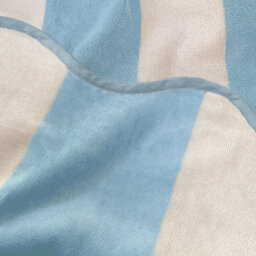 Allure Bath Fashions Large Scalloped Striped Beach Towel - Ice Blue - thumbnail 3