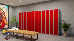 Phoenix Safe Company Phoenix Pl 300D Series Pl1133Grc 1 Column 1 Door Personal Locker In Red With Combination Lock - thumbnail 7