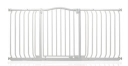 Safetots Curved Top Safety Gate, 152Cm - 161Cm, Matt White, Pressure Fit Stair Gate