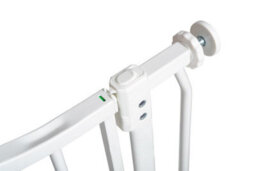 Safetots Curved Top Safety Gate, 152Cm - 161Cm, Matt White, Pressure Fit Stair Gate - thumbnail 6