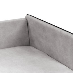 Beliani Corner Sofa 3 Seater Altan Velvet Light Grey Left Hand - thumbnail 9