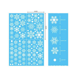 CLEFFNS 8 Sheets Extra Large White Snowflake Christmas Window Clings, Farmhouse Rustic Xmas Snowflake Decorations For Kids Home School - thumbnail 7