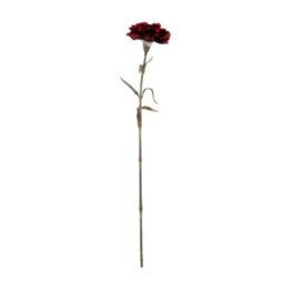 Hill Interiors Carnation Artificial Flower Burgundy (One Size) - thumbnail 2