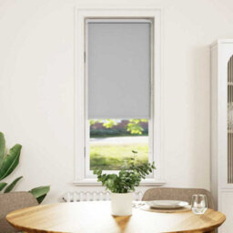 Berkfield Roller Blind Blackout Light Grey 55X175 Cm Fabric Width 50.7 Cm Polyester - thumbnail 2