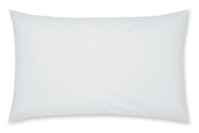 Catherine Lansfield Pillowcases Easy Iron Percale Standard 50X75Cm Pack Of 2 Pillow Cases With Envelope Closure White - image 1