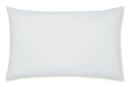 Catherine Lansfield Pillowcases Easy Iron Percale Standard 50X75Cm Pack Of 2 Pillow Cases With Envelope Closure White