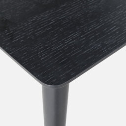 Sweeek - Lina Rectangular Extendable Dining Table In Rubberwood And Black Oak Veneer 4 To 6 Seats    110/140 X 100 X 75 Cm - thumbnail 6
