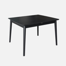 Sweeek - Lina Rectangular Extendable Dining Table In Rubberwood And Black Oak Veneer 4 To 6 Seats    110/140 X 100 X 75 Cm - thumbnail 1