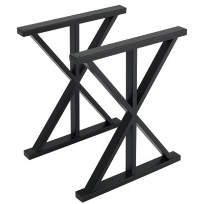 Garden Sanctuary Black Furniture Legs Metal Creative Table Legs L60 X W7 X H70Cm - image 1