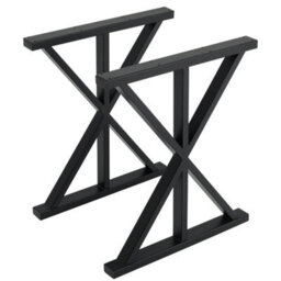 Garden Sanctuary Black Furniture Legs Metal Creative Table Legs L60 X W7 X H70Cm - thumbnail 1