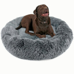 Actiaspet Dog Cat Bed Fluffy Donut Kitten Puppy Pet Cushion Calming Mattress Xl - thumbnail 2