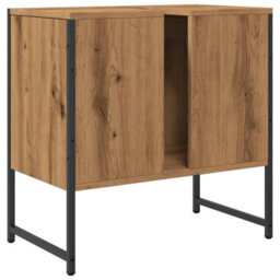 Berkfield Bathroom Sink Cabinet Artisan Oak 60X33X60 Cm Engineered Wood - thumbnail 7