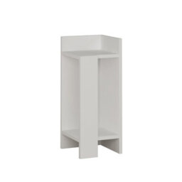 Decortie Elos Modern Narrow Right Module Bedside Table Nightstand 25Cm Drop-Door Storage White - thumbnail 2