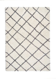 Geometric Shaggy Rug, Modern Rug, 25mm Thickness Moroccan Rug, Geometric Rug For Bedroom, & Dining Room-120Cm X 170Cm - thumbnail 1