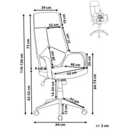 Beliani  Office Chair Delight Ii Blue - thumbnail 3
