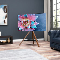 "Avf Hoxton Freestanding Tripod Tv Stand For 32-70"" Tvs, Dark Wood" - thumbnail 2