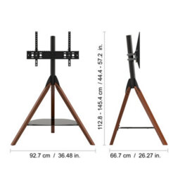 "Avf Hoxton Freestanding Tripod Tv Stand For 32-70"" Tvs, Dark Wood" - thumbnail 6