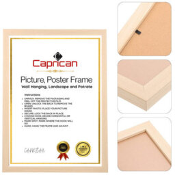 A5 Oak Picture Frame Photo Frame Perspex Sheet For Wall Or Table, Landscape Portrait Orientation 14.85 X 21Cm (5.8 X 8.3 Inch) - thumbnail 2