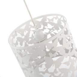 Happy Homewares Unique Butterfly Themed Pendant Ceiling Light Shade In Gloss White - thumbnail 4