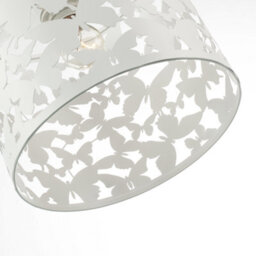 Happy Homewares Unique Butterfly Themed Pendant Ceiling Light Shade In Gloss White - thumbnail 5