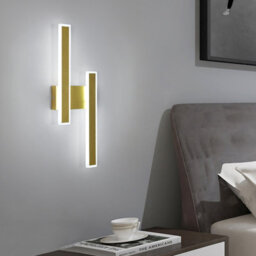 Pheashine Glitter Gold Double Bar Led Wall Light 32W 3Cct 3000K-6500K 44X18X3.5Cm Acrylic 220-240V - thumbnail 2
