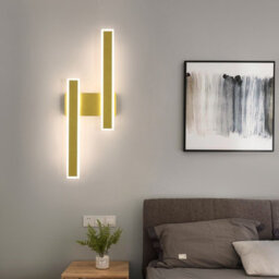Pheashine Glitter Gold Double Bar Led Wall Light 32W 3Cct 3000K-6500K 44X18X3.5Cm Acrylic 220-240V - thumbnail 6