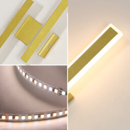 Pheashine Glitter Gold Double Bar Led Wall Light 32W 3Cct 3000K-6500K 44X18X3.5Cm Acrylic 220-240V - thumbnail 4