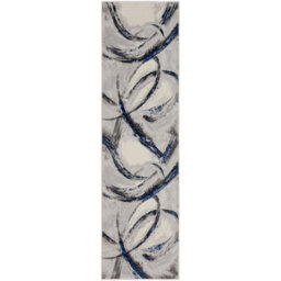 Grey Navy Blue Abstract Modern Living Room Bedroom & Dining Room Rug-239Cm X 300Cm - thumbnail 9