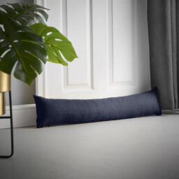 Luxury Living Velvet Chenille Draught Excluder 90Cm X 15Cm X 15Cm Navy