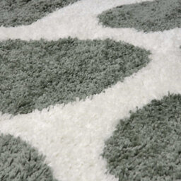 The Rugs Moodi Shaggy Green Erosan Rug Runner Abstract Thick High Pile For Living Rooms, Bedrooms, Hallways, Kitchens - thumbnail 3