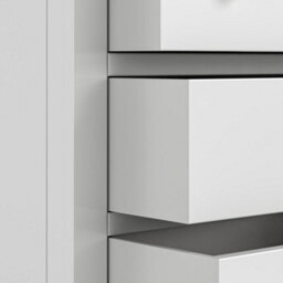Farro Grey 4 Over 6 Chest Of Drawers Fully Assembled - Painted With Oak Top By Roseland Furniture - thumbnail 7