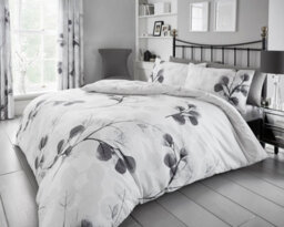 Smart Living Duvet Cover With Pillowcases Polycotton Quilt Bedding Covers Comfy Breathable Comforter Cover Set - Honesty Leaf - thumbnail 1