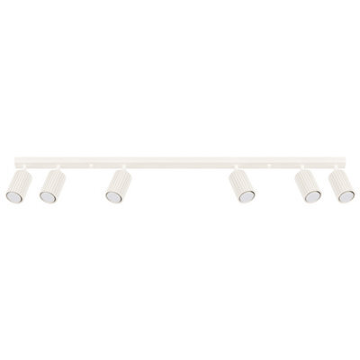 Sollux Lighting Karbon Aluminum Beige 6 Lights Minimalist Ceiling Light