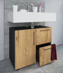 Vcm Wooden Bathroom Cabinet Flandu Drawer - thumbnail 3