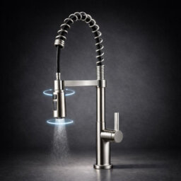 Billtix Kitchen Mixer Tap Luxury Gold, Pull Out Spray 360 Swivel Single Lever Kitchen Tap, Kitchen Sink Taps Brass Faucet - thumbnail 3