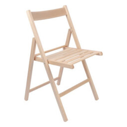 Harbour Housewares Beech Wood Folding Chair - Wooden Garden Chair Outdoor Seating Deck Seat Foldable Dining Patio Furniture - thumbnail 1