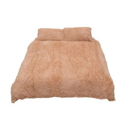 Darphe Camel 3Pcs Double Side Faux Mink Fleece Bedding Duvet Cover With 2 Pillowcases - thumbnail 3