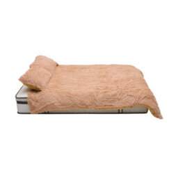 Darphe Camel 3Pcs Double Side Faux Mink Fleece Bedding Duvet Cover With 2 Pillowcases - thumbnail 5