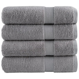 Berkfield Premium Hand Towels Solund 4Pcs Grey 50X100Cm 600Gsm