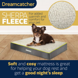 Dreamcatcher Grey Medium Dog Bed Orthopaedic Flat Crate Pet Mattress 76X51X9Cm, Removable Washable Cover - thumbnail 3