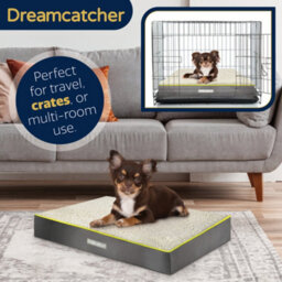 Dreamcatcher Grey Medium Dog Bed Orthopaedic Flat Crate Pet Mattress 76X51X9Cm, Removable Washable Cover - thumbnail 8