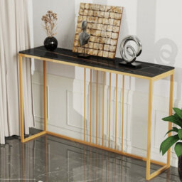 Fativo 120Cm Long Narrow Slim Console Table Extra Long Sintered Stone Marble Hallway Entryway Porch Accent Table - thumbnail 7
