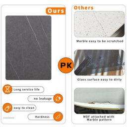 Fativo 120Cm Long Narrow Slim Console Table Extra Long Sintered Stone Marble Hallway Entryway Porch Accent Table - thumbnail 5