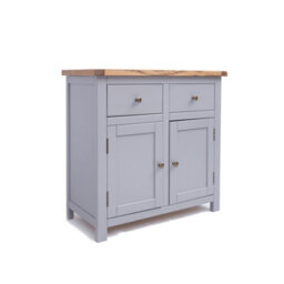 Cabinet Bits Mirano Grey 2 Drawer 2 Door Sideboard Brass Knob - thumbnail 2