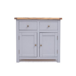 Cabinet Bits Mirano Grey 2 Drawer 2 Door Sideboard Brass Knob